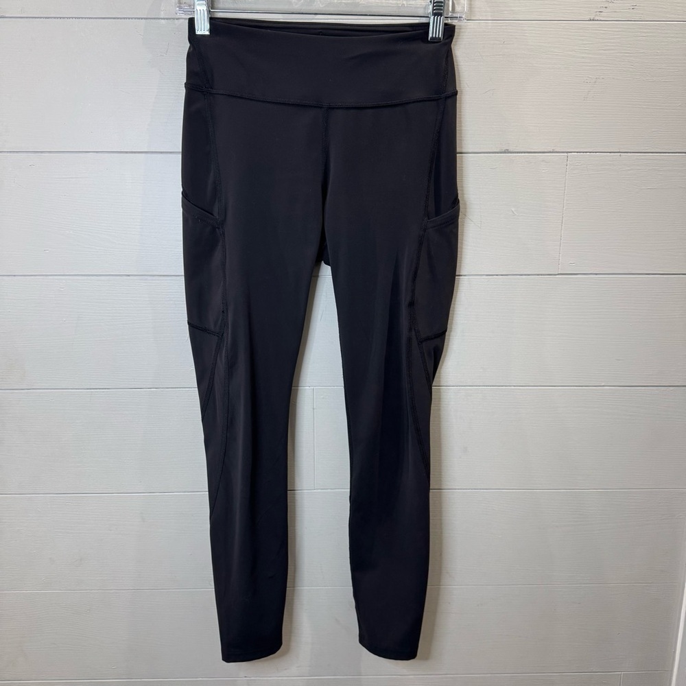 Outdoor Voices Black Leggings With Side Phone Pocket Size Small